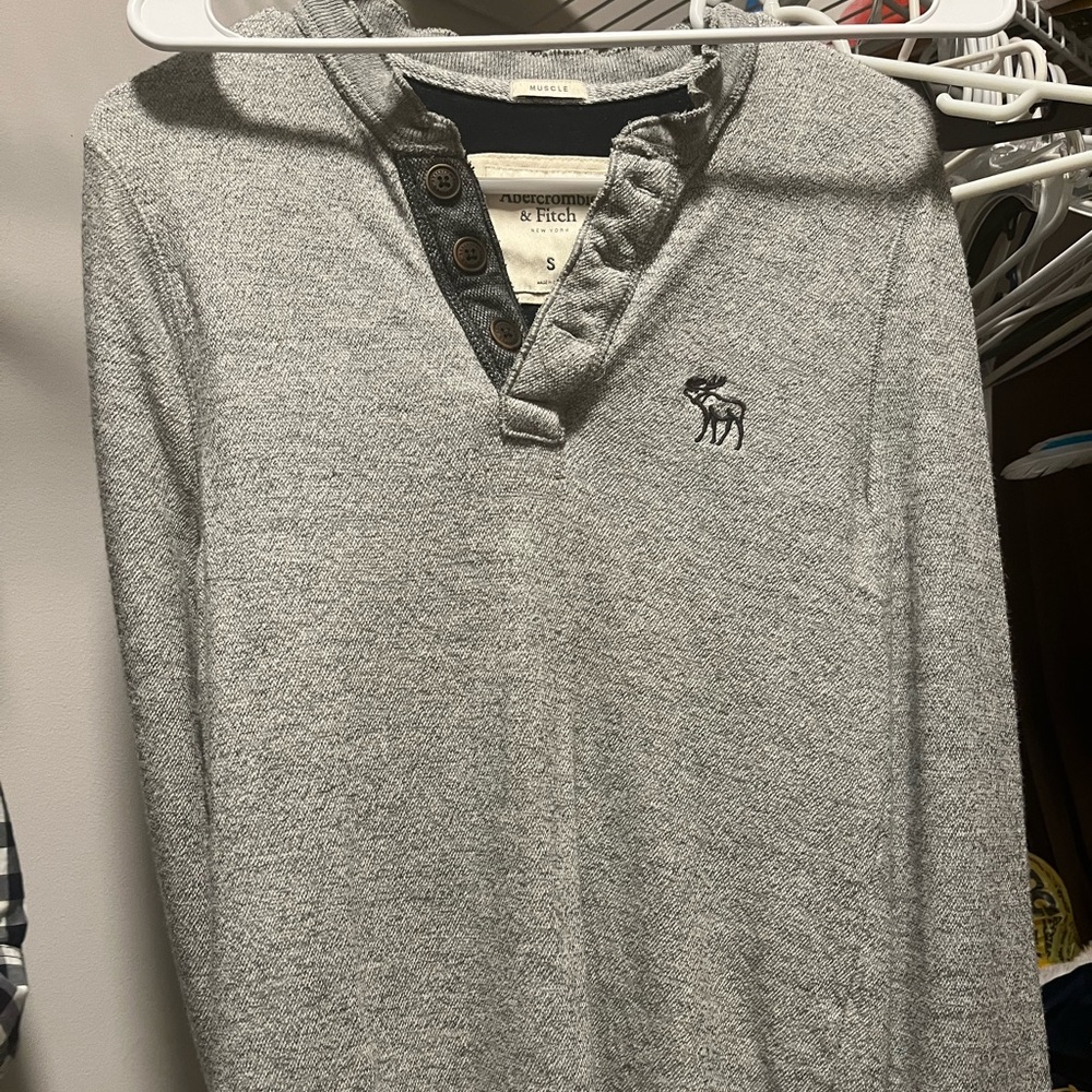 Abercrombie mens terry cloth button top